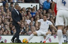 Jose Mourinho took out Olly Murs in a charity football game tonight