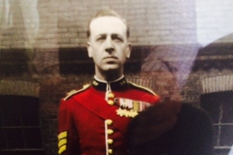 An undated image of the man wearing some of the medals which were stolen