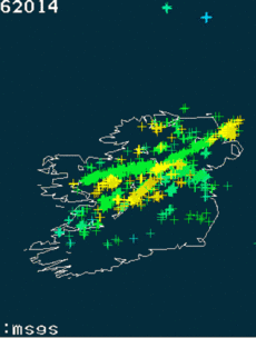 Check out at all the lightning strikes over Ireland yesterday