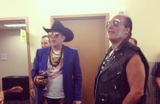 Nicolas Cage went to a Guns N' Roses gig wearing a Nicolas Cage shirt... It's the Dredge