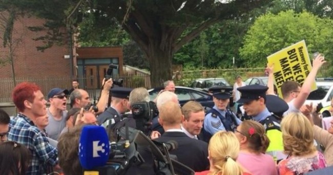 One arrested as angry protesters confront Taoiseach at elderly-care centre