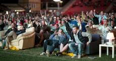 German fans bring their sofas to turn stadium into a giant World Cup living room
