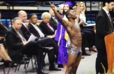 Student strips at graduation and is stripped of his diploma
