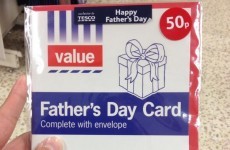 The Tesco Value Father's Day card is absolutely perfect