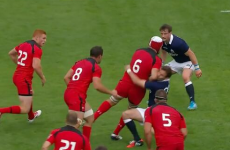 Scotland survive Canadian lumberjacking after controversial red card
