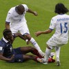 Paul Pogba retaliates after Wilson Palacios kicks lumps out of him