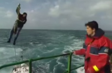 This shift change between two lighthouse keepers is just insane