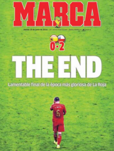 Marca's front page spells the end for Spain
