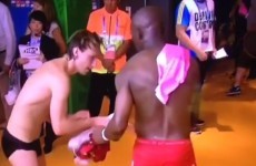 Ivan Rakitic and Stephane Mbia stripped down to swap shorts, not shirts, last night