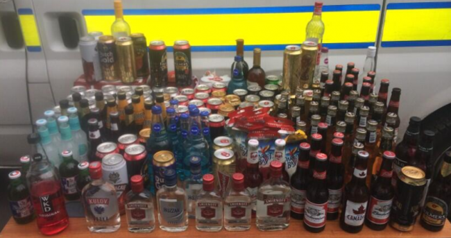 Gardaí seized all this alcohol on Portmarnock beach yesterday