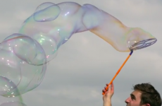Giant bubbles bursting in slow motion are mesmerising