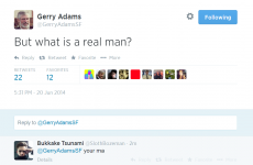 Greatest response ever to a Gerry Adams tweet