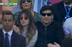 Diego Maradona looks on as Lionel Messi sweeps Argentina into last 16