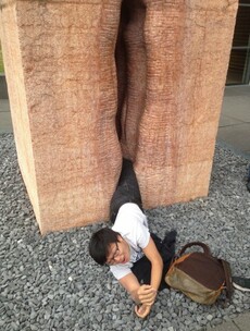 American student rescued after getting stuck in giant stone vagina