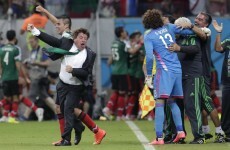 You haven't seen a coach celebrate until you've seen Mexico boss Miguel Herrera