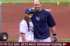 Teenage girl throws a knuckleball special that makes pro baseball players look silly