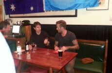 Here are David Beckham and Tom Cruise drinking Guinness in a grotty pub... The Dredge