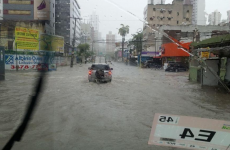 There's been torrential rainfall in Recife today ahead of Germany v USA