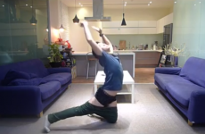 You need to watch this guy putting on his trousers without using his hands