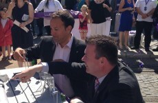 Ministers celebrate 10 years of the Luas by eating cake and listening to gospel music
