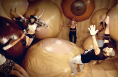 There is a bouncy castle full of boobs in a New York museum