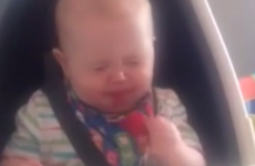 Adorable Dublin baby has traumatic encounter with a sour strawberry