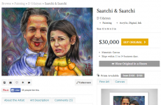 Charles Saatchi's website is selling paintings of him strangling Nigella Lawson
