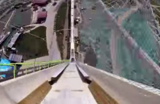 This view from the world's tallest water slide is intense