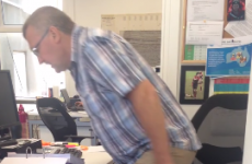 Genius employees prank boss by putting loud air horn under his chair