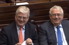 Here's one who left earlier: All smiles as Tánaiste Eamon Gilmore takes his last Dáil questions