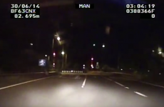Police dashboard camera captures meteor fireball over a motorway