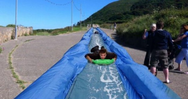 Fancy sliding down Bray Head on a 90-metre slip 'n slide? Now you can