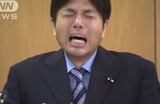 This crazy video of a politician weeping uncontrollably is going viral in Japan