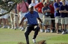 Tiger's in a walking boot and may be hurt worse than he's letting on