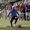 Tiger's in a walking boot and may be hurt worse than he's letting on