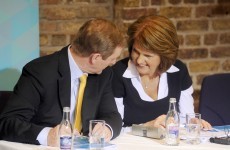 Just the two of us: Enda Kenny and Joan Burton are back in talks tonight... alone