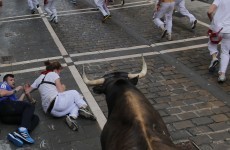 Two people gored at the running of the bulls in Pamplona