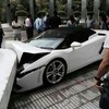 Hotel valet tries to park Lamborghini, drives it into a wall by accident