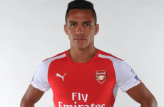 Drink it in, Arsenal fans: Alexis Sanchez helps the Gunners show off their three new kits