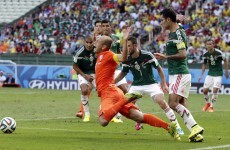The Netherlands' Arjen Robben secures the 'Golden Dive' award