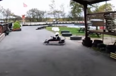 Kid parks his Go-Kart like an absolute boss