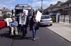 United Left TD Joan Collins protests 'scabs' working Greyhound trucks
