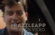 Drunk Charlie Sheen greets fans at drive-through