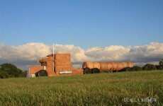 No, you're not hallucinating - there's a giant truck made of hay bales just off the M8