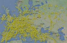 This dramatic radar image shows airlines reacting to the crash of MH17