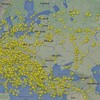 This dramatic radar image shows airlines reacting to the crash of MH17