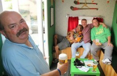 Some men in Limerick turned this old trailer into a perfect mobile pub