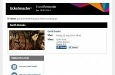 People are getting email reminders about the Garth Brooks concerts...