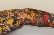 This guy has 41 tattoos of Homer Simpson on his body