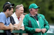 Joe Schmidt and Katie Taylor look on as Ireland Women win final World Cup warm-up